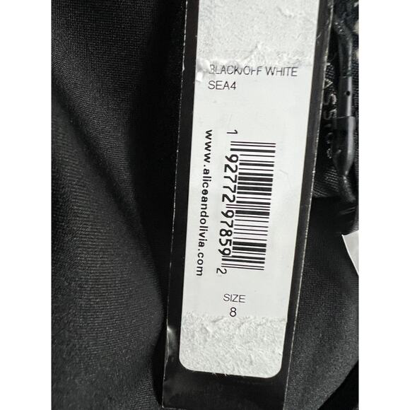 ALICE + OLIVIA WOMENS 8 EDRIS SLEEVELESS MINI DRESS BLACK COCKTAIL PARTY NEW - Picture 12 of 15